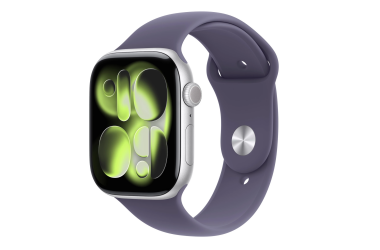 RZESZÓW Apple Watch S11 42mm aluminium w kolorze srebrnym z paskiem sportowym w kolorze mleczny fiolet M/L MEU74MP/A