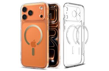 Etui do iPhone 17 Pro Spigen Ultra Hybrid MagSafe clear gold