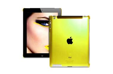 Plecki new iPad/iPad2 PURO Crystal Fluo - żółte