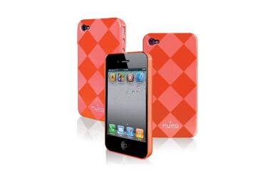 Etui iPhone 4/4s PURO Rhomby Cover - pomarańczowe