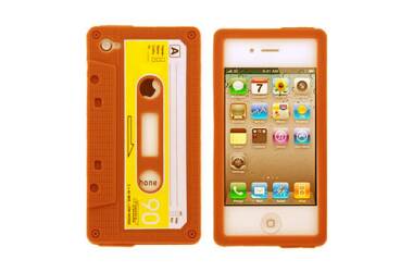 Etui do iPhone 4/4S Bludot RETRO TAPE - pomarańczowe