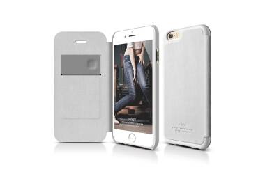 Etui do iPhone 6+/6S+ Elago S6P Leather Flip Jean - białe