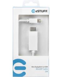 Kabel Mini DisplayPort/HDMI eSTUFF 2m - biały  - zdjęcie 1