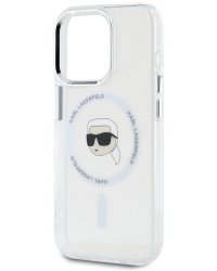 Rzeszów Etui do iPhone 15 Pro Karl Lagerfeld IML Metal MagSafe białe KLHMP15LHLSKIH - zdjęcie 2