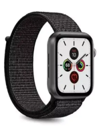 Pasek do Apple Watch 44-45 Puro Nylon - Czarny - zdjęcie 1