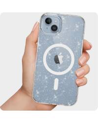 Etui do iPhone 15 Pro Tech-Protect Glitter MagSafe - Przeźroczyste - zdjęcie 2