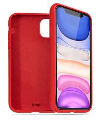 Etui do iPhone 11 KMP Premium silicone case - czerwone  - zdjęcie 1