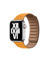 Apple pasek do Apple Watch 38/40/41 mm z karbowanej skóry rozmiar S/M  - złocisty brąz - zdjęcie 1
