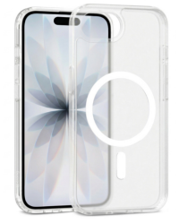 Etui do iPhone 17e Crong Hybrid Matte MAG clear/białe - zdjęcie 1