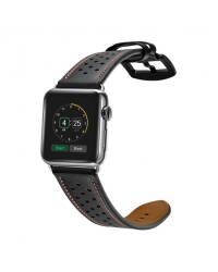 Pasek do Apple Watch 42/44mm TECH-PROTECT Leather - czarny - zdjęcie 1
