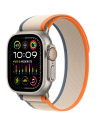 Apple Watch Ultra 2 49mm + Cellular tytan z opaską Trail w kolorze pomarańczowy/beżowy - S/M  - zdjęcie 1