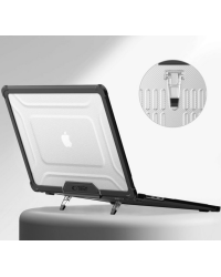 Obudowa Tech-Protect Smartshell Pro MacBook Air 15 M2 M3 M4 2023-2025 BLACK/CLEAR - zdjęcie 1