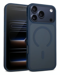 Etui do iPhone 17 Pro Max Crong Hybrid Matte MAG Cover granatowe - zdjęcie 1