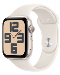 Apple Watch SE2 44mm aluminium + Cellular w kolorze księżycowej poświaty z paskiem sportowym w kolorze księżycowej poświaty - M/L - zdjęcie 1