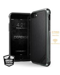 X-Doria Defense Lux - Etui aluminiowe iPhone 8 / 7 (Black Leather) - zdjęcie 1