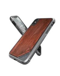 X-Doria Defense Lux Wood - Etui aluminiowe iPhone X z prawdziwym drewnem (Rosewood) - zdjęcie 3