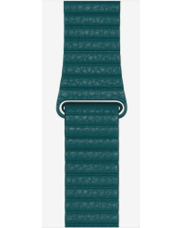 923-04044 Apple pasek Apple Watch 46mm z karbowanej skóry w kolorze pawiego pióra - rozmiar M - zdjęcie 2