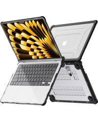 5906302363551 Obudowa do MacBook Air 13 M2 M3 M4 2023-2025 BLACK/CLEAR Tech-Protect Smartshell Pro - zdjęcie 2