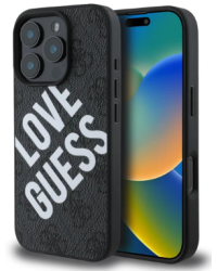 Etui do iPhone 16 Pro Max Guess PU Leather 4G Big Love MagSafe Black - zdjęcie 1