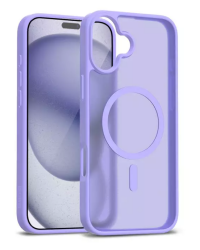 Etui do iPhone 17 Crong Hybrid Matte MAG Cover lawendowe - zdjęcie 1