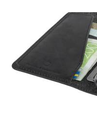 Krusell Sunne 4 Card FolioWallet - Skórzane etui iPhone X z kieszeniami na karty + stand up (Black) - zdjęcie 4