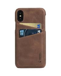 Etui do iPhone X Krusell Sunne 2 Card Cover - brązowe - zdjęcie 2