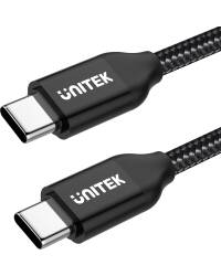Kabel Unitek USB-C 2m 100W Charging Data czarny  - zdjęcie 1