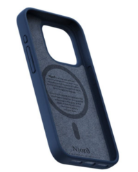 8720574621976 Etui iPhone 15 Pro Njord Salmon Leather MG niebieski Warszawa - zdjęcie 2