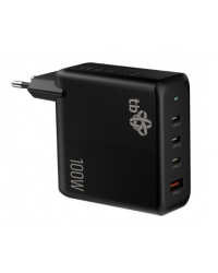 Ładowarka sieciowa TB 3x USB C + USB A Power Delivery GaN 100W czarna - zdjęcie 1