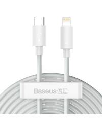 Przewód Baseus 2-Pack TYPE-C TO Lightning PD20W/2.4A 150cm - biały - zdjęcie 1
