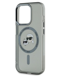 Rzeszów Etui do iPhone 15 Pro Max Karl Lagerfeld IML Metal MagSafe czarne KLHMP15XHLSKCK - zdjęcie 2