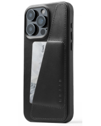 Etui do iPhone 15 Pro Max Mujjo Full Leather Wallet MagSafe czarne - zdjęcie 1