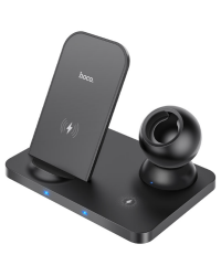 Ładowarka Indukcyjna Hoco CW33 3-in-1 Wireless Charger Black 15W - zdjęcie 1