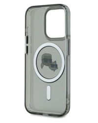 KLHMP15XHLSKCK Etui do iPhone 15 Pro Max Karl Lagerfeld IML Metal MagSafe czarne Poznań - zdjęcie 3