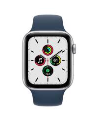 Apple Watch SE 40mm aluminium w kolorze srebrnym z paskiem sportowym w kolorze błękitnej toni - zdjęcie 2
