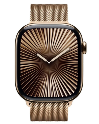 MX003ET/A  Rzeszów Apple Watch S10 46mm tytan w kolorze złotym z bransoletą mediolańską w kolorze złotym - zdjęcie 2