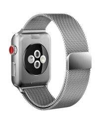 Branzoletka do Apple Watch 1/2/3/4/5 42/44/45/49 mm Tech-protect Milaneseband - srebrna - zdjęcie 4