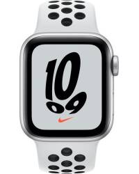 Apple Watch Nike SE 40mm aluminium w kolorze srebrnym z paskiem w kolorze czystej platyny/czarnym - zdjęcie 2
