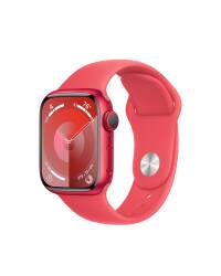 Apple Watch S9 41mm aluminium w kolorze czerwonym z paskiem sportowym w kolorze czerwonym - M/L - zdjęcie 1
