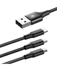 Kabel do iPhone/iPad Baseus Rapid 3w1 1.2m - czarny - zdjęcie 7