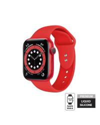 Pasek do Apple Watch 38/40 mm Crong Liquid Band - czerwony - zdjęcie 1