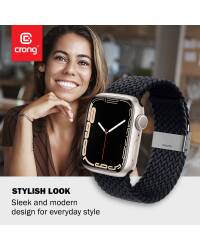 Pasek do Apple Watch 38/40/41 mm Crong Wave Band Pleciony grafitowy - zdjęcie 7