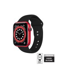 Pasek do Apple Watch 42/44/45/49 mm Crong Liquid Band - czarny - zdjęcie 2