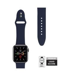 Pasek do Apple Watch 42/44/45/49 mm Crong Liquid Band - granatowy - zdjęcie 3