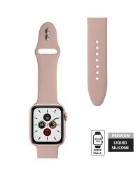 Pasek do Apple Watch 42/44/45/49 mm Crong Liquid Band - piaskowy róż - zdjęcie 4