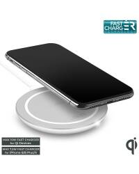 Ładowarka indukcyjna QI PURO Ultra Compact Wireless Charging Station - biała - zdjęcie 1