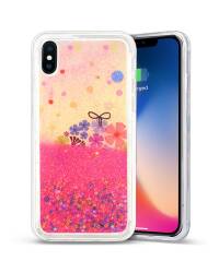 Etui do iPhone X/Xs Zizo Liquid Glitter Star Case - kwiaty  - zdjęcie 1