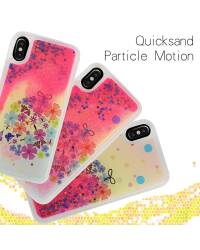 Etui do iPhone X/Xs Zizo Liquid Glitter Star Case - kwiaty  - zdjęcie 3