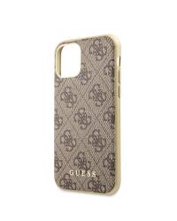 Etui do iPhone 11 Pro Guess 4G Charms Collection brązowe - zdjęcie 10