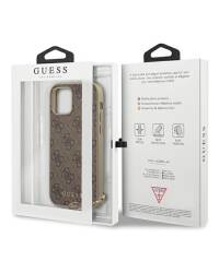 Etui iPhone 12 / 12 Pro Guess 4G Charms Collection - brązowe - zdjęcie 9